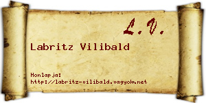 Labritz Vilibald névjegykártya